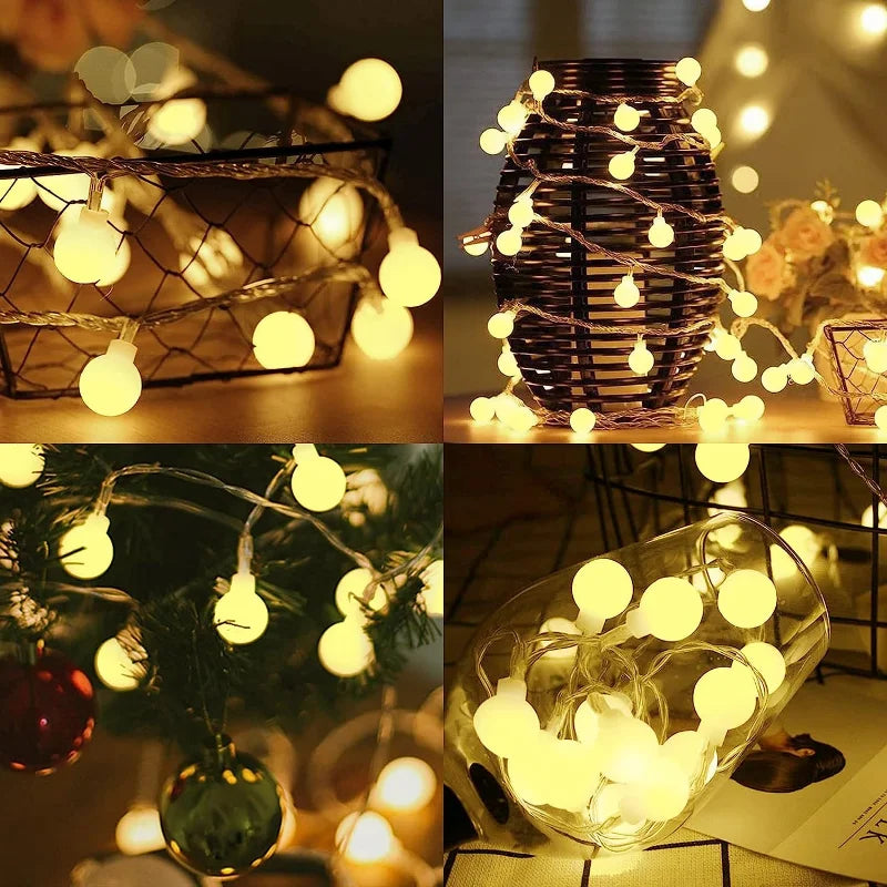 10M Small Ball Fairy Lights Globe String Lights USB/Battery Operated Decor Lights