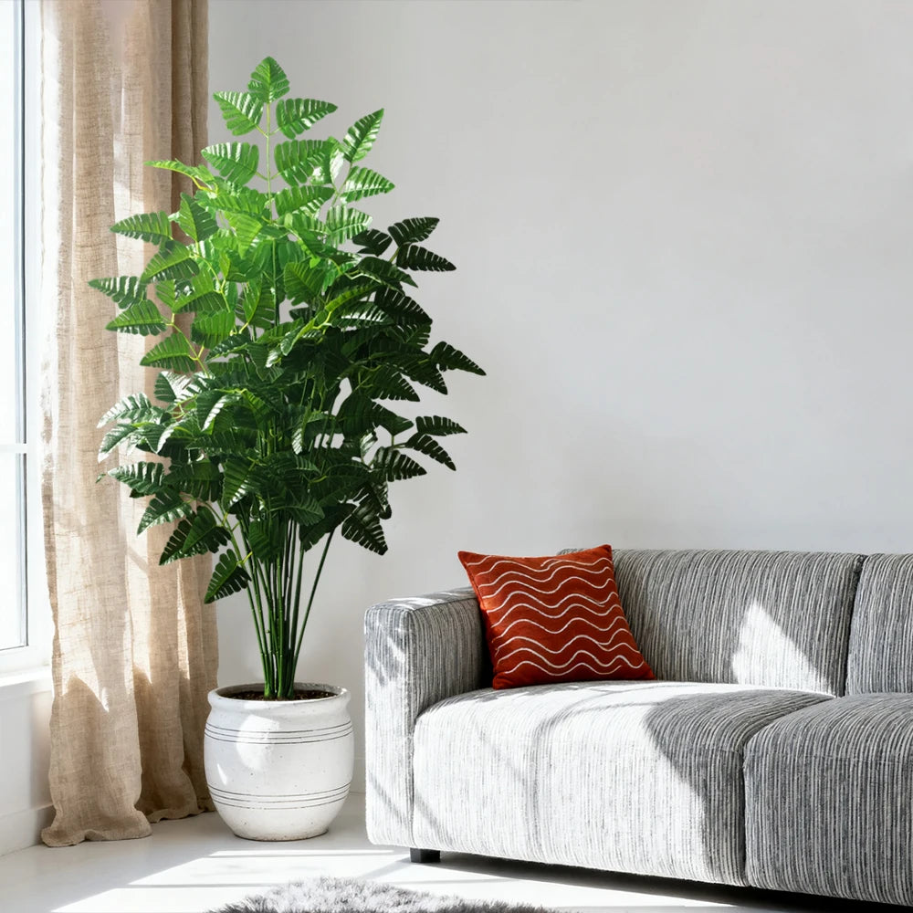 65–145cm Large Artificial Persian Leaf Tree – Tropical Faux Palm & Monstera Plant for Home & Garden Decor