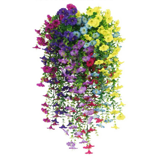 UV-Resistant Artificial Hanging Flowers & Plants – For Home Decor