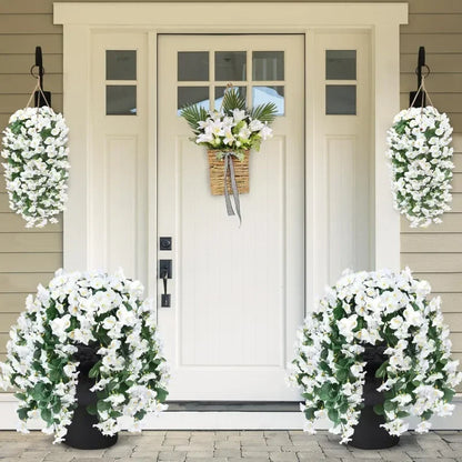 UV-Resistant Artificial Hanging Flowers & Plants – For Home Decor