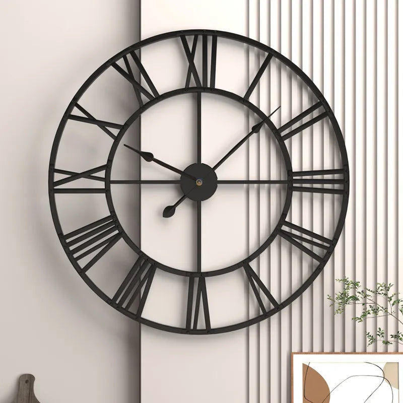 Modern 3D Retro Round Wall Clock