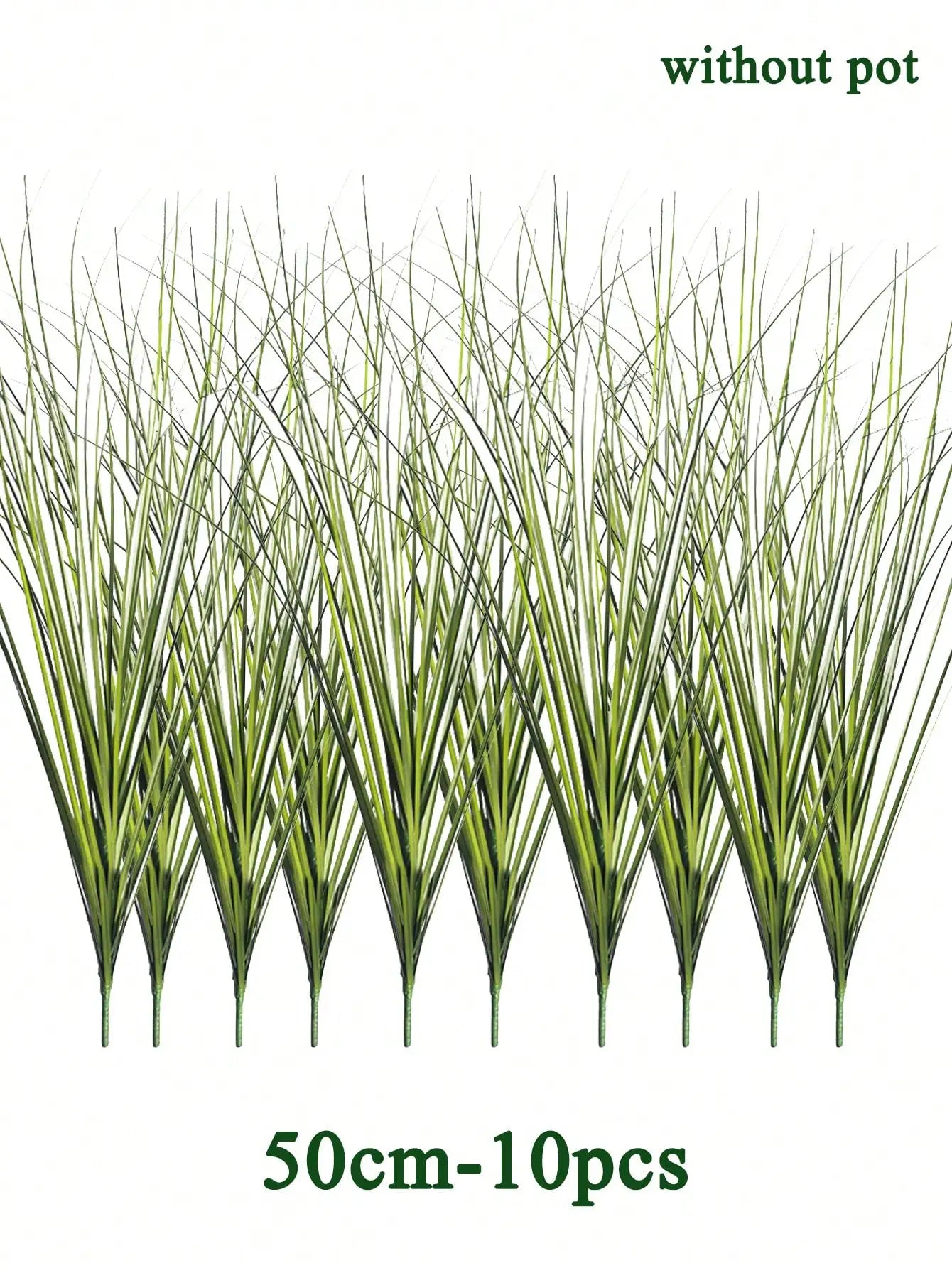 Artificial Reed Grass Plant – Large Tropical Faux Green Leaves for Home & Garden Decor
