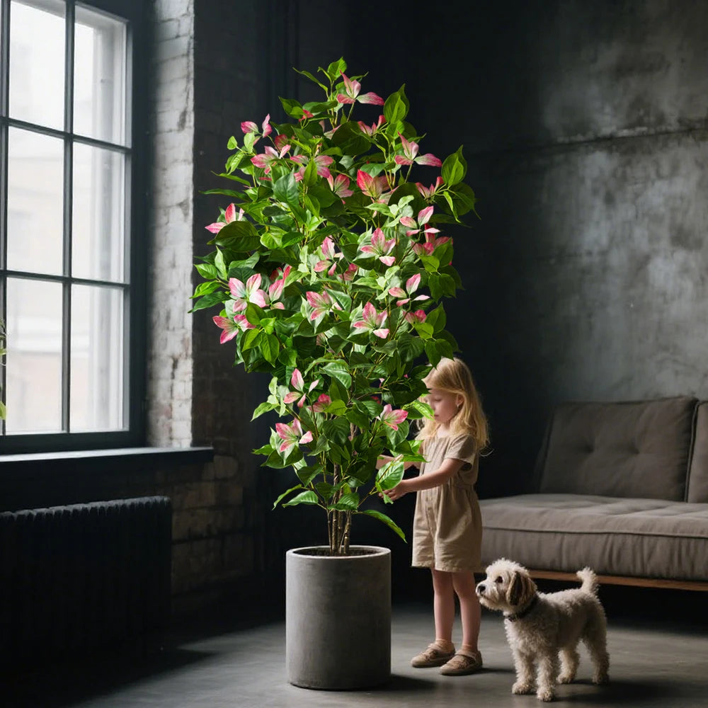 82–144cm Large Artificial Ficus Tree – Tall Faux Magnolia & Banyan Plant for Home & Garden Décor