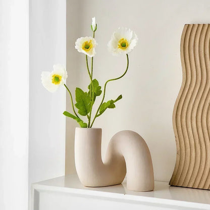 Curved Art Ceramic Vase